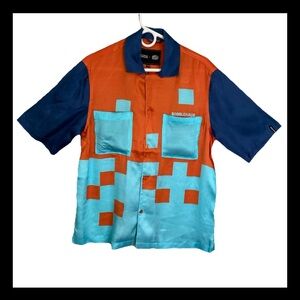 Dave & Busters x Bobblehaus Short Sleeve Button-Up Shirt Sz XS dead stock NWT